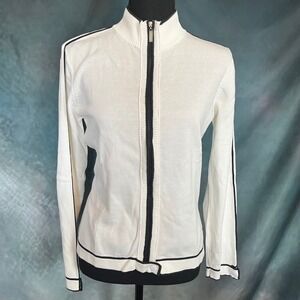 Annika Cutter & Buck‎ Women's Small Full Zip Mock Neck Track Jacket 100% Cotton